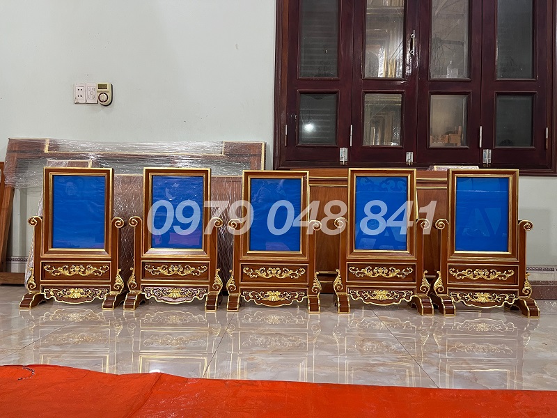 khung ảnh thờ sơn pu thiếp điểm vàng 9999