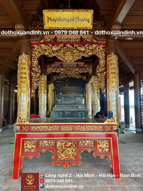 ĐỒ THỜ XUÂN ĐÍNH THI CÔNG LẮP ĐẶT ĐỒ THỜ GỖ TẠI 3 CHÙA TRÊN QUẦN ĐẢO TRƯỜNG SA (ĐỢT 2) 